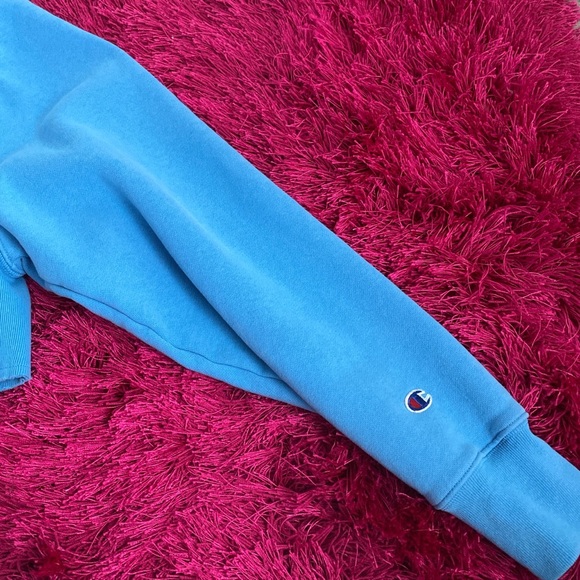 Blue cropped champions sweatshirt - Picture 3 of 5